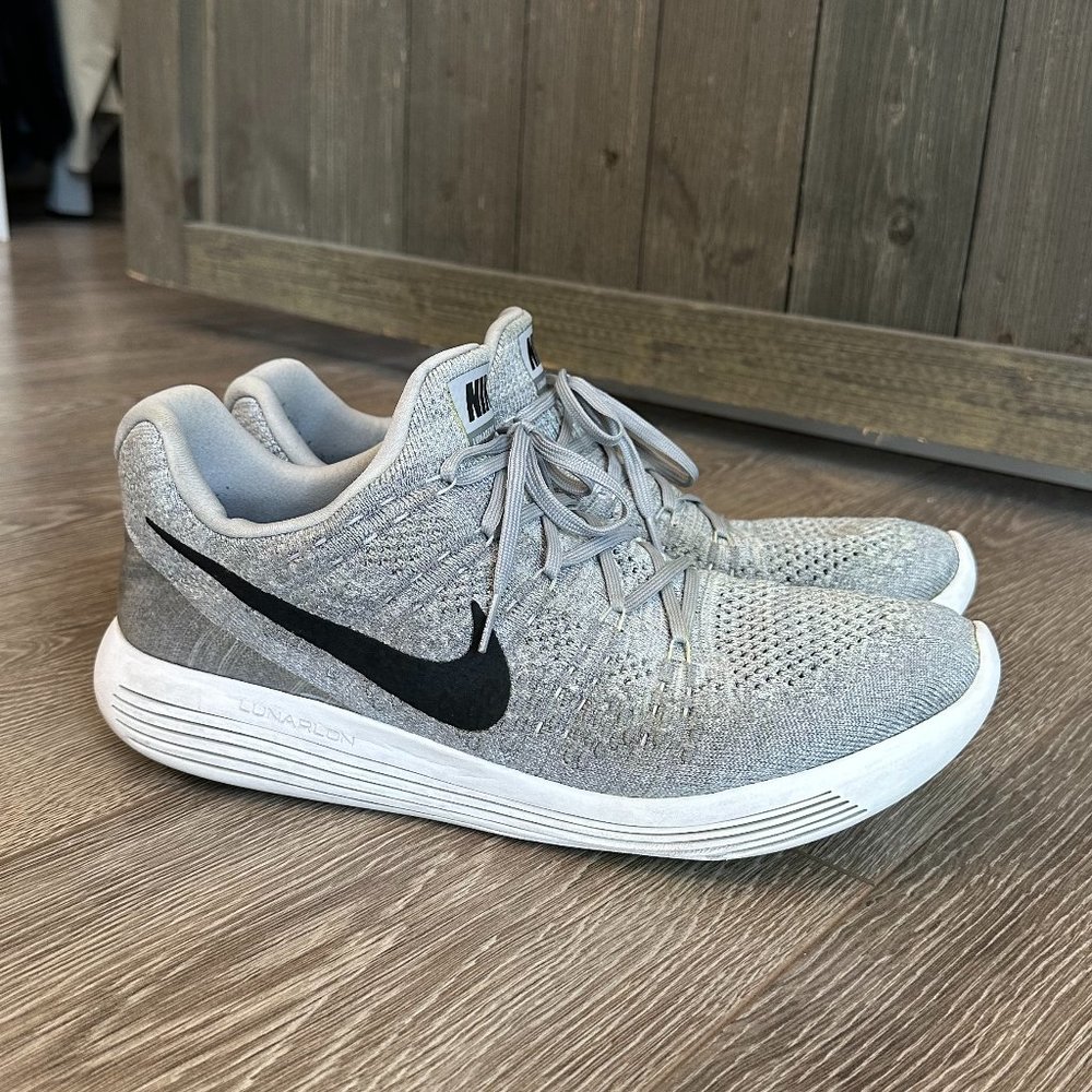 Nike Lunarepic Low Flyknit 2 - Mens' Size 13 (Grey / Black)